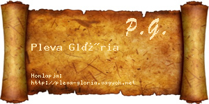 Pleva Glória névjegykártya